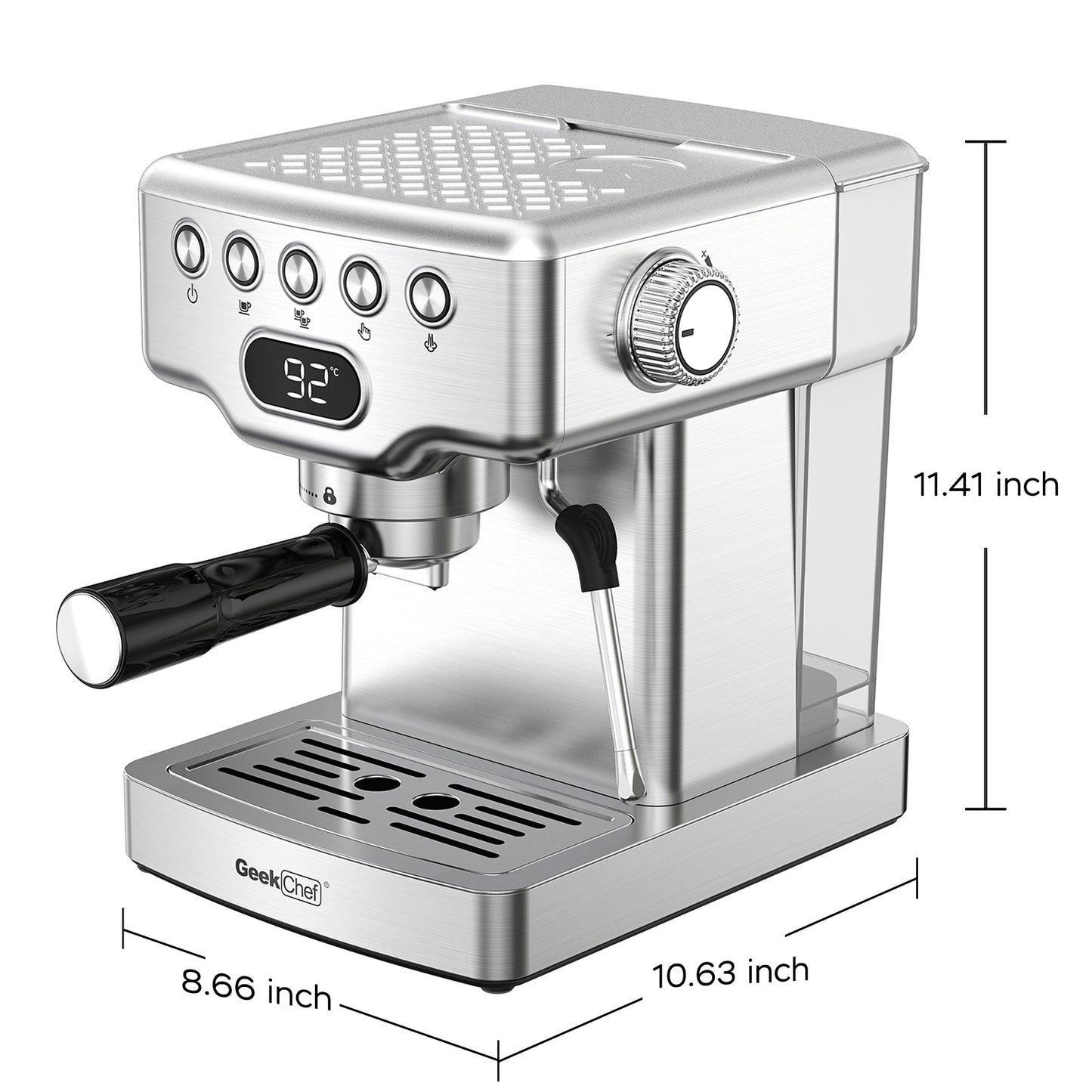 Geek Chef Espresso Machine, 20 Bar Espresso Machine With Milk Frother